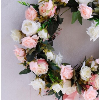 thumb_32cm High Quality Wreath -  Soft Pink & White Roses