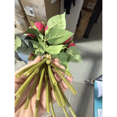 thumb_18 Head Silk Rose Bouquet - Deep Fushia/Red