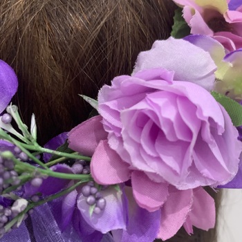 thumb_Light Purple Mixed Flowers -  Flower Crown
