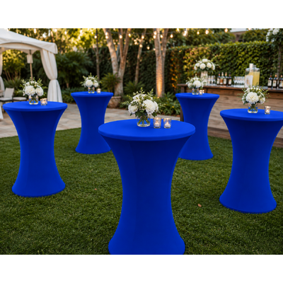 thumb_60cm Royal Round Base Dry Bar Cover – Stretch Lycra Cocktail Table Cover