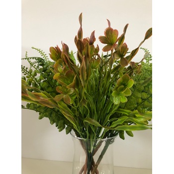 thumb_Artificial Leaf Spray - Green red/brown tips