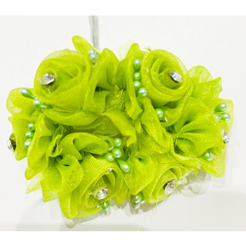 thumb_72 Organza & Rhinestone Craft Roses - Sage