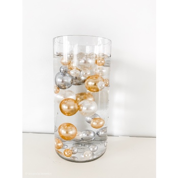 thumb_Light Ivory/White Floating Pearls - Centerpiece Vase Filler