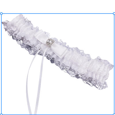thumb_White Lace Bridal Wedding Garter 