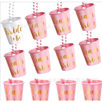 thumb_5pk Team Bride Shot Glass with Necklace
