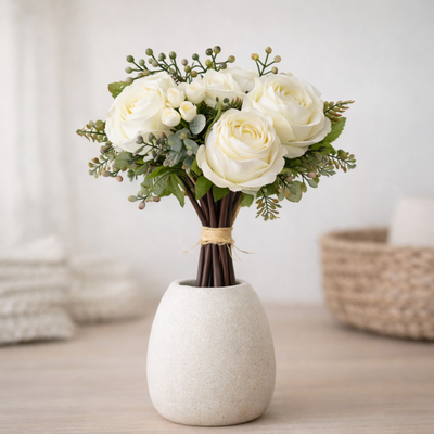 thumb_White Rose Bridal Bouquet – Artificial Flowers – 33cm