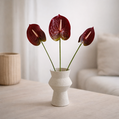 thumb_Wine Red Anthurium Stem Soft Touch 60cm