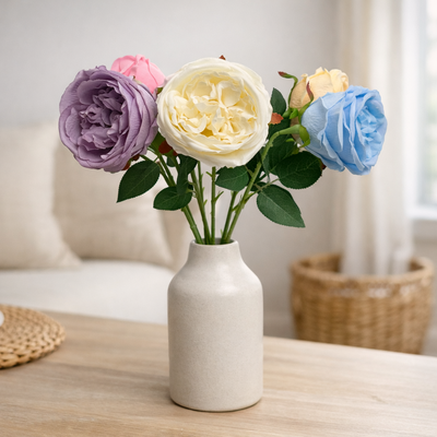 thumb_Blue David Austin Rose Stem 50cm Artificial – Single Stem