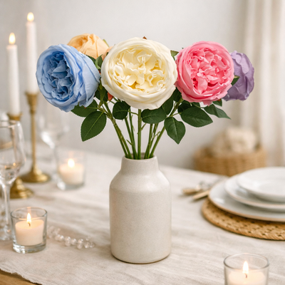 thumb_Pink David Austin Rose Stem 50cm Artificial – Single Stem