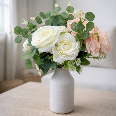 thumb_12 Pcs Green Verigated Eucalyptus Silver Dollar Stem - Artificial