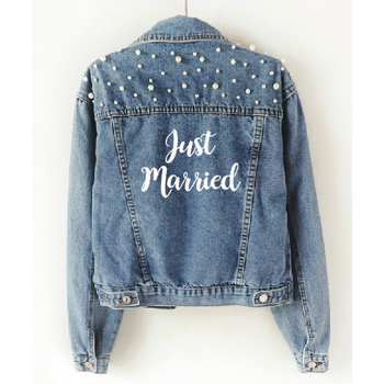 thumb_Denim Jacket - Just Married Design - Size 14