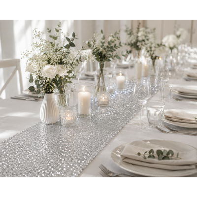 thumb_Silver Sequin Table Runner 270cm