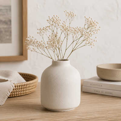 thumb_White Textured Ceramic Vase 10cm