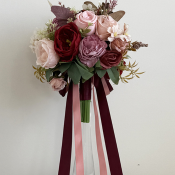 thumb_Artificial Bridal Bouquet - Red, Pink & Cream Mix