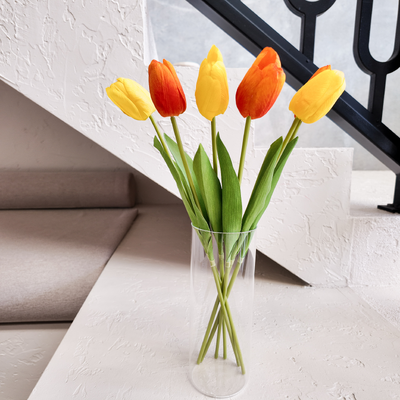 thumb_Orange Real Touch Tulip Stem – 46cm Artificial Tulip Flower