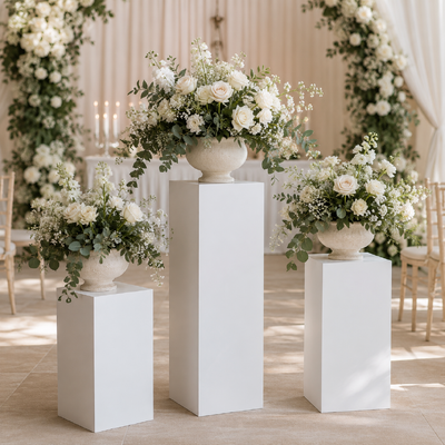 thumb_Set of 3 White Acrylic Wedding Plinths