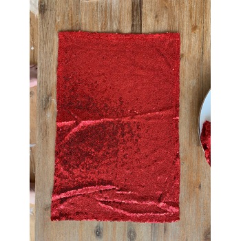 thumb_10pk Sequin Placemat/Napkin - Red