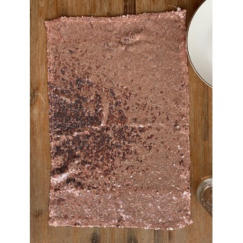 thumb_10pk Sequin Placemat/Napkin - Rose Gold