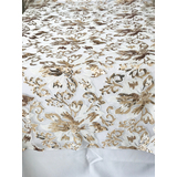 thumb_Gold Sequin Floral  Table Square Overlay 228cm