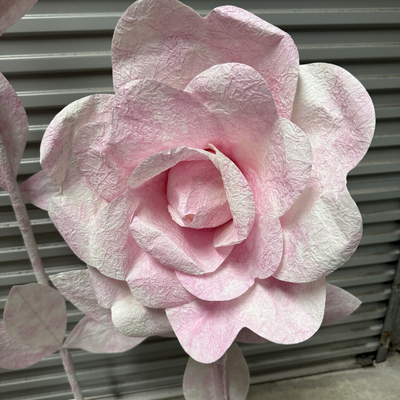 thumb_Set of 3 Pink/White Giant Roses on Stands