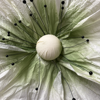 thumb_Set of 3 White Giant Poppies on Stands