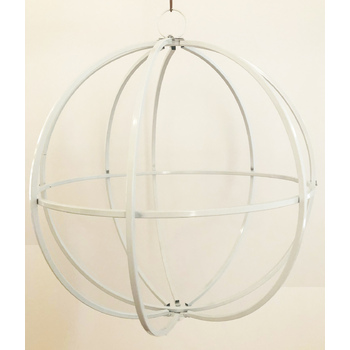 thumb_60cm Dia Large SILVER Hanging Globe Sphere - Hanging Ceiling/Arch Floral Frame