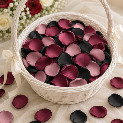 thumb_100 Red/Black/Mauve Silky Rose Petals