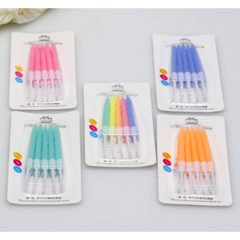 thumb_10pk Orange Birthday Cake Candles with cups