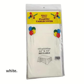 thumb_137x275cm White Plastic Party Tablecloth