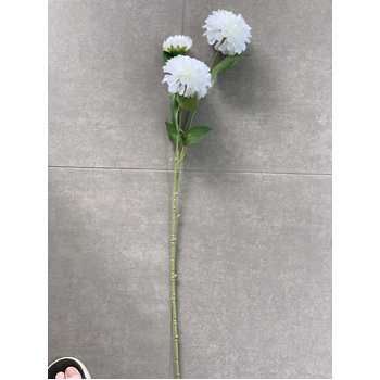 thumb_75cm - 3 Head Dahlia Flower Stem - White