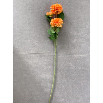 thumb_75cm - 3 Head Dahlia Flower Stem - Orange