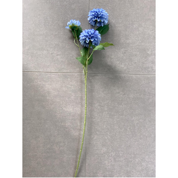 thumb_75cm - 3 Head Dahlia Flower Stem - Blue