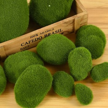 thumb_10pcs Set of Faux Green Moss Rocks - Assorted Sizes