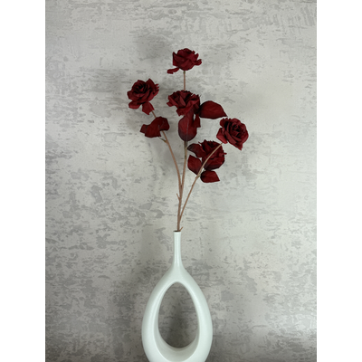 thumb_Artificial Red Rose Spray with 5 Heads – 70cm