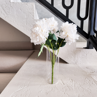 thumb_9 Head Large White/Cream Peony Bush – Artificial Peony Flowers 45cm