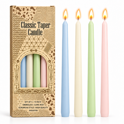 thumb_4pcs - 25cm Macaroon Theme (Taper) Dinner Candle Romantic Candlestick