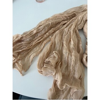 thumb_Extra Long 4m Beige Cheesecloth Table Runner 90x400cm