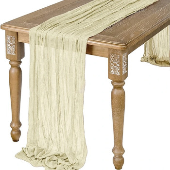 thumb_Extra Long 4m Ivory Cheesecloth Table Runner 90x400cm