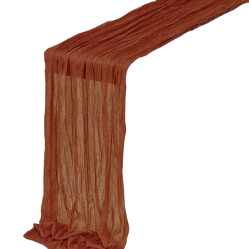 thumb_Extra Long 4m Rust Brown Cheesecloth Table Runner  90x400cm