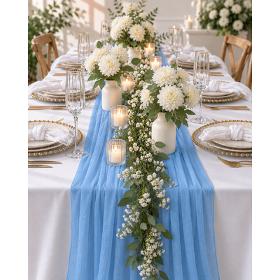 thumb_70cm x 3m Shimmer Chiffon Table Runner – Blue