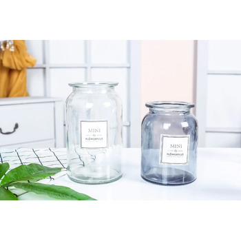 thumb_18cm Bud/Posey Glass Vase/Jar - CLEAR  with Sticker