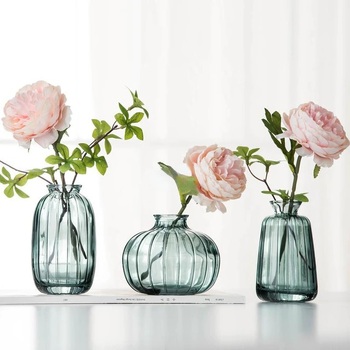 thumb_Blue Glass Bud Vase - 7cm x 11cm