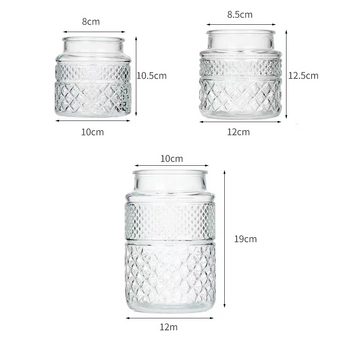 thumb_Clear Vintage Style Narrow Neck Vase - 12x19cm