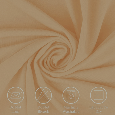 thumb_6Ft (1.8m) Champagne Fitted 3 Sided Lycra Tablecloth Cover