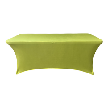 thumb_6Ft (1.8m) Green Fitted 3 Sided Lycra Tablecloth Cover