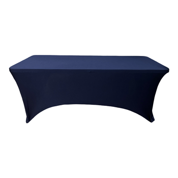 thumb_6Ft (1.8m) Navy Fitted 3 Sided Lycra Tablecloth Cover