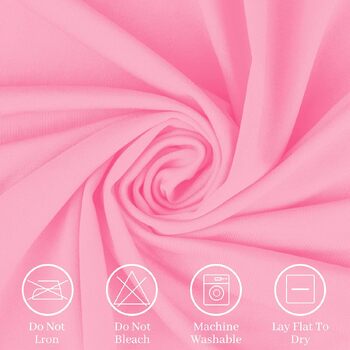 thumb_6Ft (1.8m)Pink Fitted 3 Sided Lycra Tablecloth Cover
