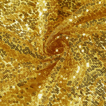 thumb_125x240cm Sequin Tablecloth - Gold (yellow toned)