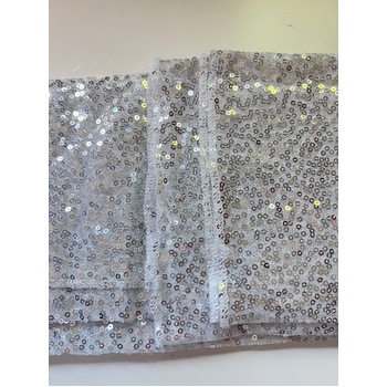 thumb_130x260cm Sequin Tablecloth - Silver