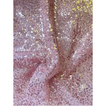 thumb_130x260cm Sequin Tablecloth - Rose Gold